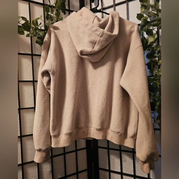 Cozy Beige Sherpa Hoodie - Picture 3 of 5